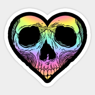 Heart Skull Sticker